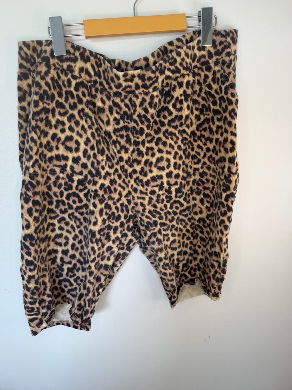 torrid Leopard Print Bike Shorts in Tan and Black